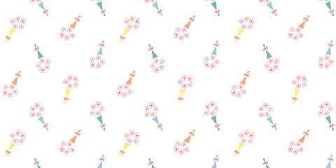 Happy Mother's Day!  Flower Bouquet Background. 
Vector illustration for background, card, invitation, banner, social media post, poster, mobile apps, advertising. 
