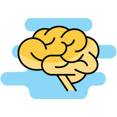 Human Brain icon. Suitable for Web Page, Mobile App, UI, UX and GUI design