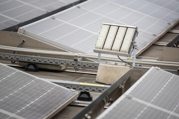 Led light square for solar panels.
