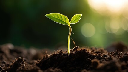 Fototapeta na wymiar Plant growth Generative AI