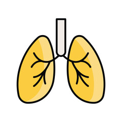 Lungs icon. Suitable for Web Page, Mobile App, UI, UX and GUI design