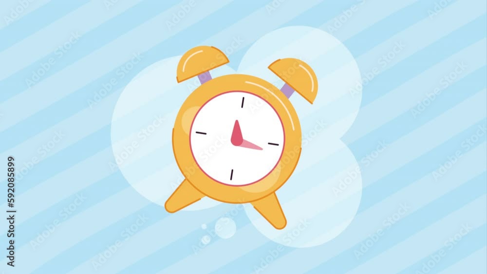 Poster alarm clock time device animation