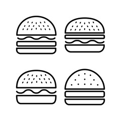 Burger icon vector illustration. burger sign and symbol. hamburger