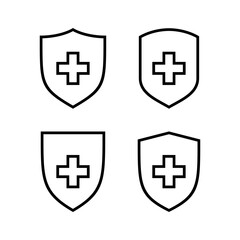 Health insurance icon vector illustration. Insurance document sign and symbol