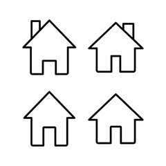 Home icon vector illustration. House sign and symbol