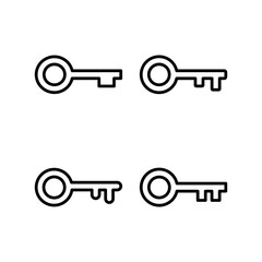 Key icon vector illustration. Key sign and symbol.