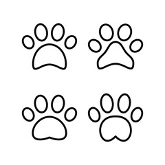 Obraz premium Paw icon vector illustration. paw print sign and symbol. dog or cat paw