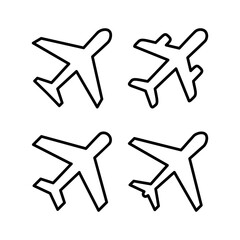 Plane icon vector illustration. Airplane sign and symbol. Flight transport symbol. Travel sign. aeroplane