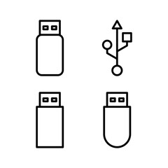 Usb icon vector illustration. Flash disk sign and symbol. flash drive sign.