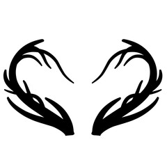 Antler  deer  illustration