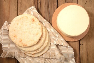 Handmade cheese in Antioquia Colombia. 