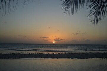 atardecer en el mar