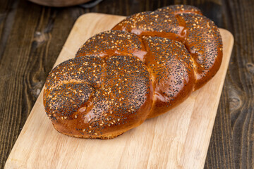 fresh white bread made of wheat flour