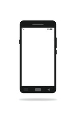 Smartphone icon with white screen free vector design