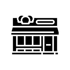 sweet shop store glyph icon vector illustration