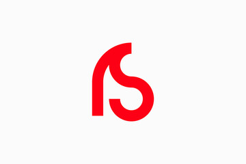 letter RS logo design vector