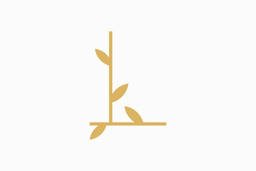 L Leaf Logo Design 