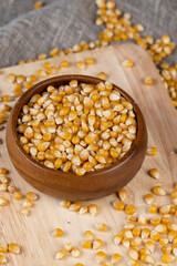 dry corn for cooking and popcorn