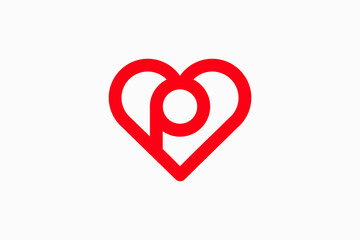 P Love Logo Design 