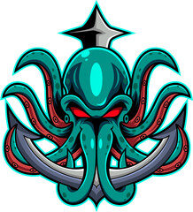 Kraken octopus esport mascot