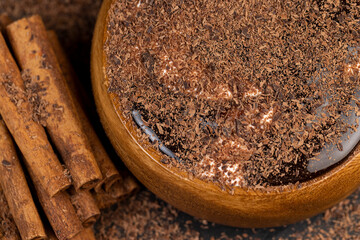 Fresh Yogurt with added chocolate for chocolate flavor