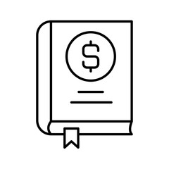 Financial Literacy, Money Management, Investment Education, Wealth Accumulation, Personal Finance vector line icon with editable stroke.