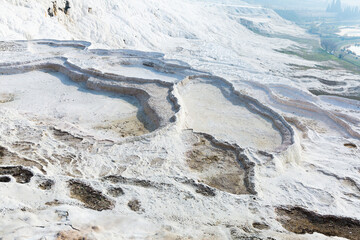 The travertines mountains of Pamukkale are a natural attraction in Turkey.....