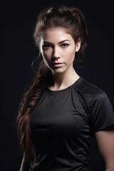 portrait of fitness model girl. generative AI