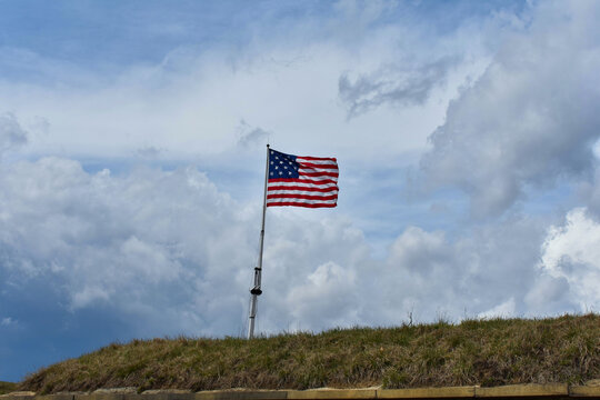 American flag at Fort McHenry in Baltimore, MD