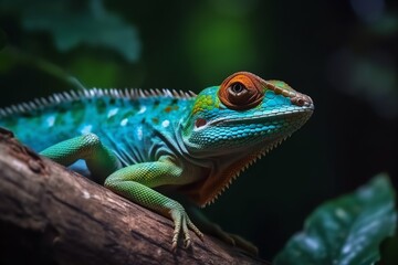 Close up photo of lizard, generative ai