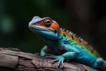 Close up photo of lizard, generative ai