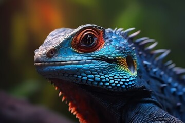 Close up photo of lizard, generative ai