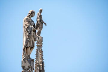 Statues of on Top of Cathedral 
