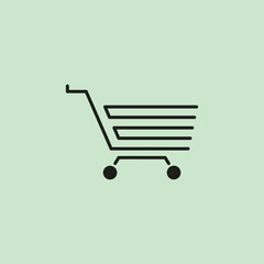 shopping cart icon vector logo template in trendy flat style