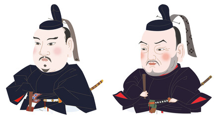 徳川将軍肖像画デフォルメシリーズ2　徳川家光 徳川家綱