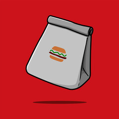 illustration of burger wrap