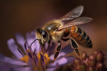 close up bee on a flower