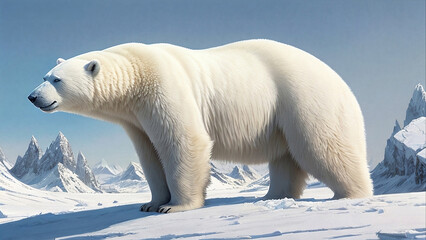 Plakat Polar bear, generative ai