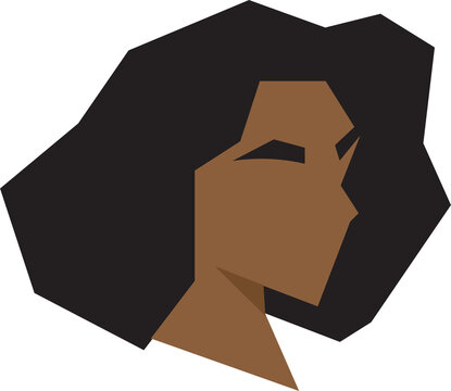 Types of faces in different skin tone and different colors