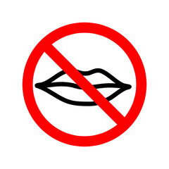 No speak sign vector illustration on white background..eps