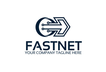 fast internet technology logo