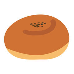 シンプルなあんパンのイラスト