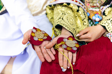 Afghani pre wedding henna heena night ceremony rituals hands close up