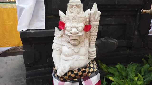 Balinese Traditional Temple Protector Guardian Stone Statue Sculpture of Bedogol