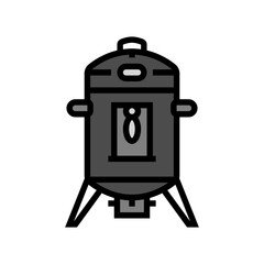 smoker steak color icon vector illustration