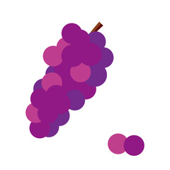 ポップなむらさきのブドウのイラスト