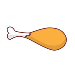 Pierna de pollo / Alita de pollo Animada Vector