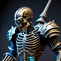 ai generate skeleton king warrior
