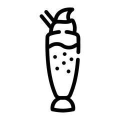 milkshake line icon
