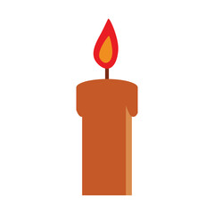 Candle autumn icon clipart design template isolated